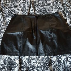 Frederick's of Hollywood black pleather skirt